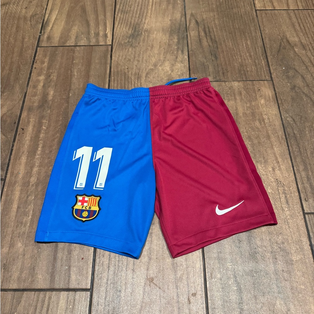 Nike Barcelona Blue and Red Youth Shorts